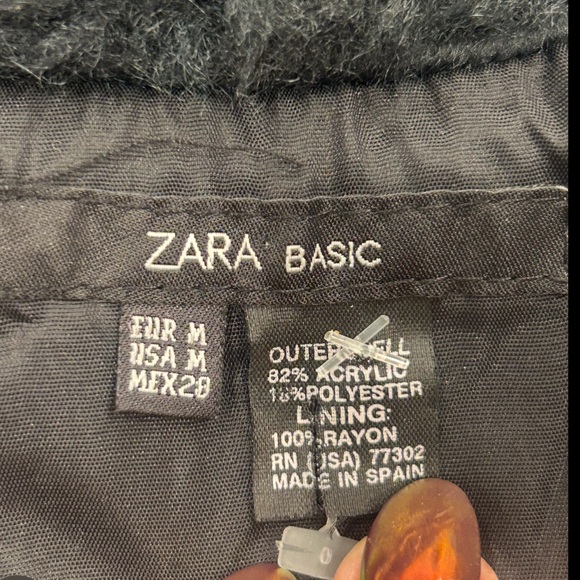 Zara Black Teddy Jacket - Picture 4 of 8